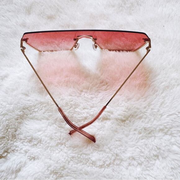 Kalia Pink Rimless Sleek Sunglasses - Picture 11 of 11